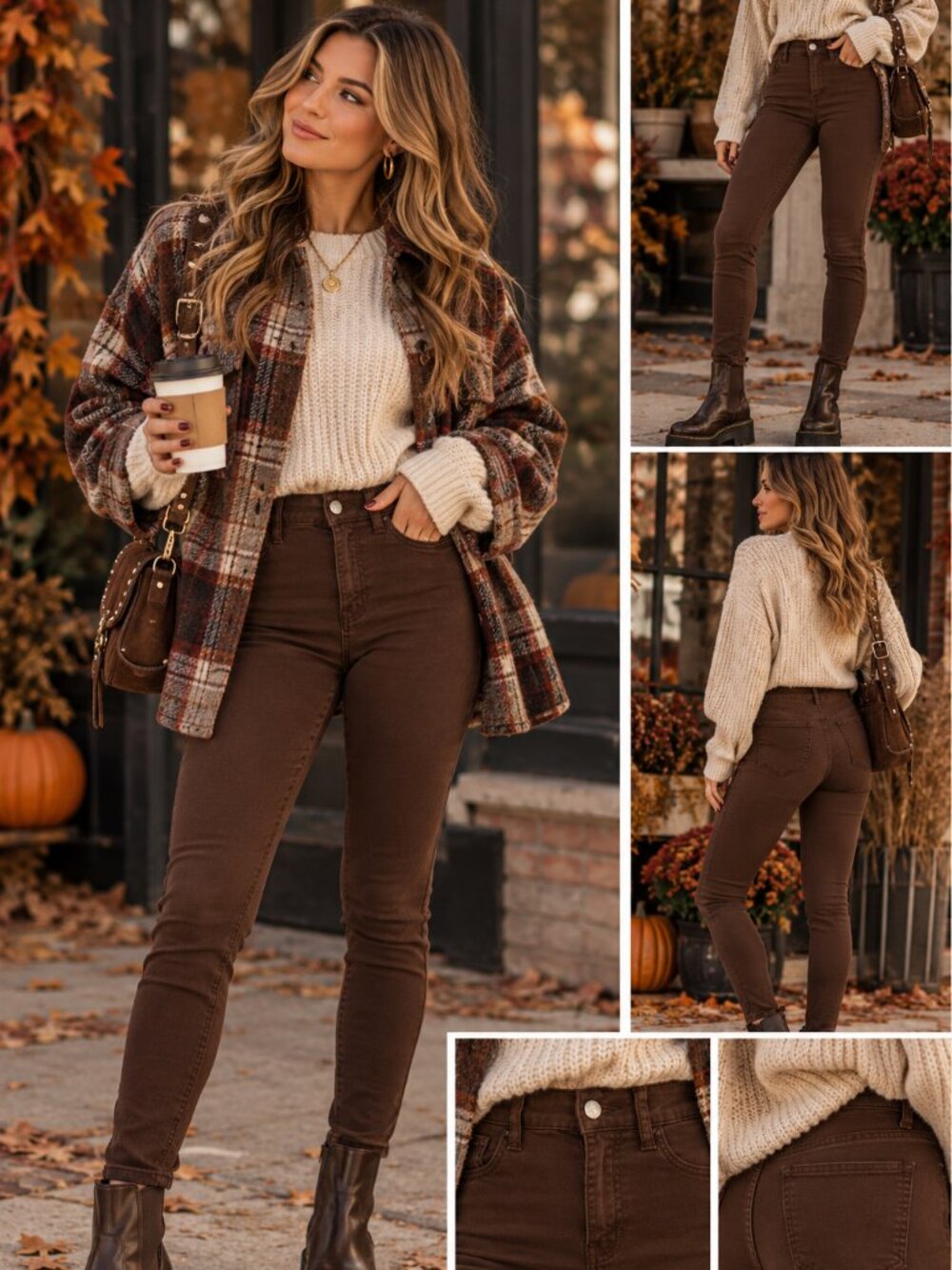 Fashion Nova Brown High Rise Skinny Jeans | Chocolate Brown Stretch Denim Fall